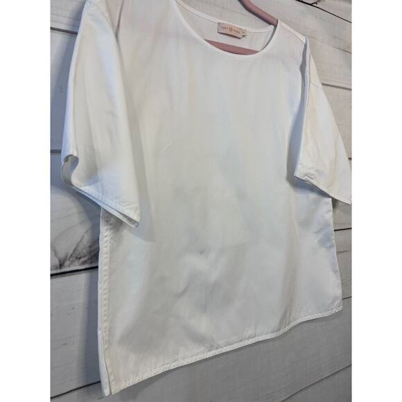 Tory Burch White Blouse (With Flaws) Size S/P Classic Crisp - Picture 8 of 8